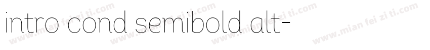intro cond semibold alt字体转换